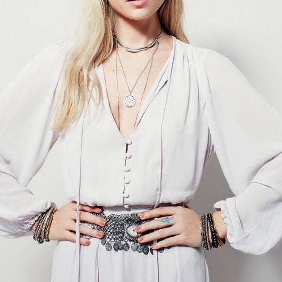 Free People Black Say You Love Me Midi Long Sleeve Dress - Picture 8 of 11